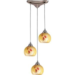 Elk Lighting 101 3YW MELA Satin Nickel  Pendants Lighting