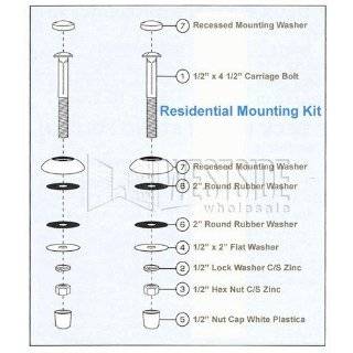   SS Residential Diving Board Bolt Kit 1/2 x 4.5 Inch   Stainless Steel