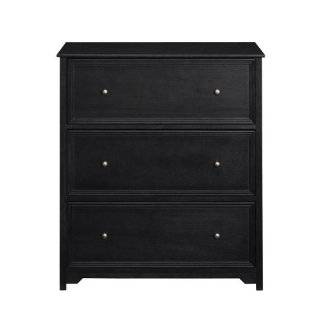 Oxford 3 drawer Lateral File Cabinet, THREE DRAWER, BLACK