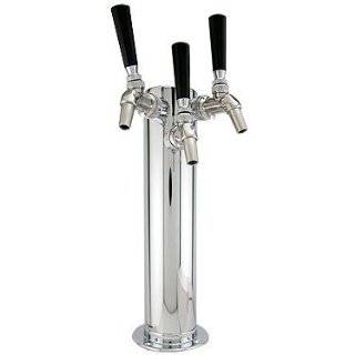   Tower Chrome Triple Faucet 3 Inch Column 