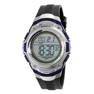  Armitron Mens 408108BLK Chronograph Black Digital Sport Watch 