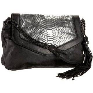 Nanette Lepore Handbags Contrast Cobra Embossed Satchel