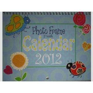  2012 Black & White Damask Photo Frame Mini Wall Calendar 