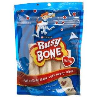 Busy Bone Chew Treats for Large Dogs, 7 Ounce Bags (Pack of 8)  