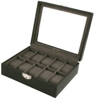  Watch Box Storage Case Leather For 10 Watches With Lined 