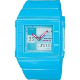Casio Womens Baby G BGA200 2E Blue Resin Quartz Watch with Blue Dial