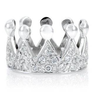   Imperial Heraldic Crystal Rhinestone Majestic Crown Ring Jewelry