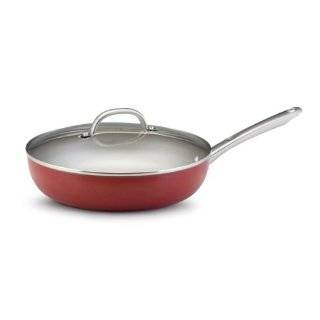   12 Inch, 10 Inch and 8 Inch Saute /Fry Pan Set Red
