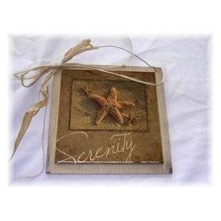 Serenity Starfish Wall Art Sign Shells Beach Bathroom