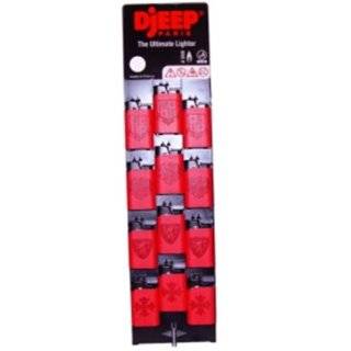 Djeep Lighter Leather RED 24pc/disp #dp9881
