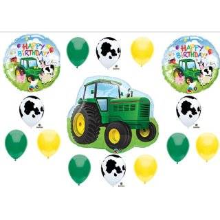 Farm Tractor Birthday Party Balloons Decorations Tractor Cow John 