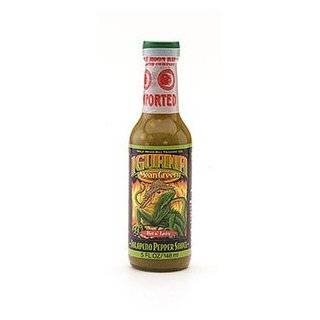 Iguana Mean Green Jalapeno Pepper Sauce, 5 oz bottle