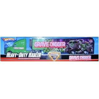 Hot Wheels Monster Jam 2010 Heavy Duty Hauler Grave Digger, 164 Scale 