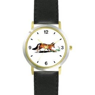 Fox and Snake Dog   WATCHBUDDY® DELUXE TWO TONE THEME WATCH   Arabic 