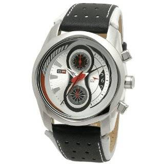   DFC001ZWW White Label Black Dial White Leather Strap Watch Watches