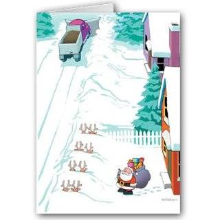  Sliding Off Roof Christmas Card   Funny 12 cards/ 13 