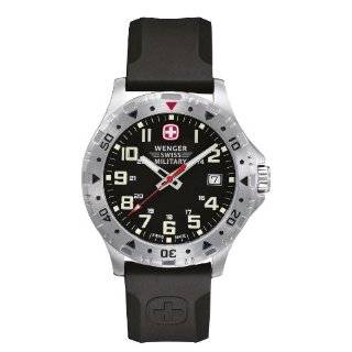 Wenger Swiss Military Mens 79307 Off Road Black Dial Rubber Strap 