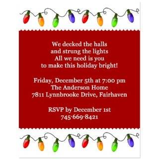  Holiday Ornament Christmas Party Invitation 5x7   Set of 