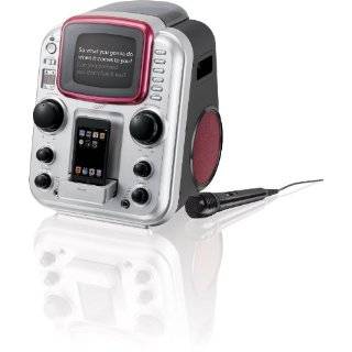iLive iJ328 CD+G Karaoke Machine with Remote Control and Dock for iPod