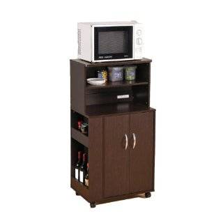 ABC Kitchen Microwave Cart with Spice Rack and Electrical Socket 