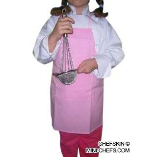PINK APRON KIDS CHILDREN FITS 2 7 YR OLDS 15x21 INCHES REAL FABRIC 100 