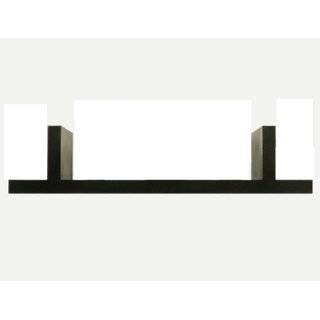 Gallery Solutions Black Ledge with Decorative Dentil Moulding, 18 inch