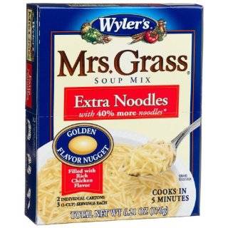 Mrs. Grass Chicken Soup Mix with Extra Noodles, 6.21 Ounce Boxes (Pack 