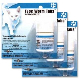 Tape Worm Tabs for Cats 3 PACK (9 tablets)