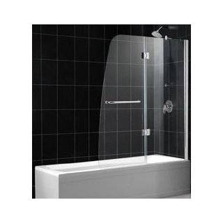  Frameless Bathtub Shower Screen, Swing Door, 70 X 33.5, 5 