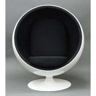 Lexington Modern Eero Aarnio Style Ball Chair, Black