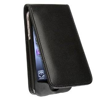For Verizon AT&T iPhone 4 Vertical Flip Leather Pouch Case BLACK