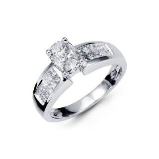  18K White Gold Invisible Set Pie Cut Diamond Ring., 5 Jewelry