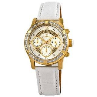   6237 K Venus Rose Gold White Designer Leather Diamond Watch Watches